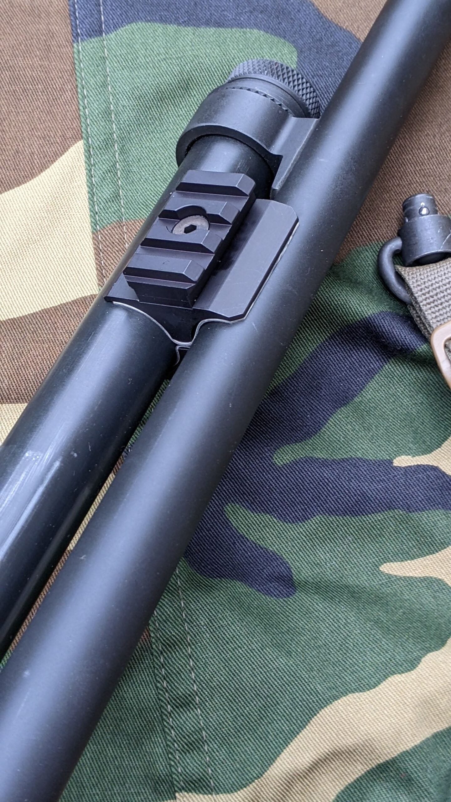 S&J Hardware Shotgun Barrel Clamp with Light Rail and QD Mount image 2