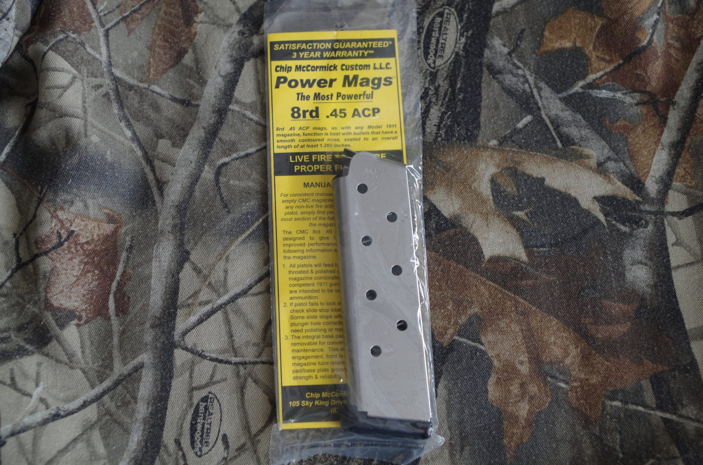 Chip McCormick Power Mag+ 1911 45 ACP Stainless 8rd image 1